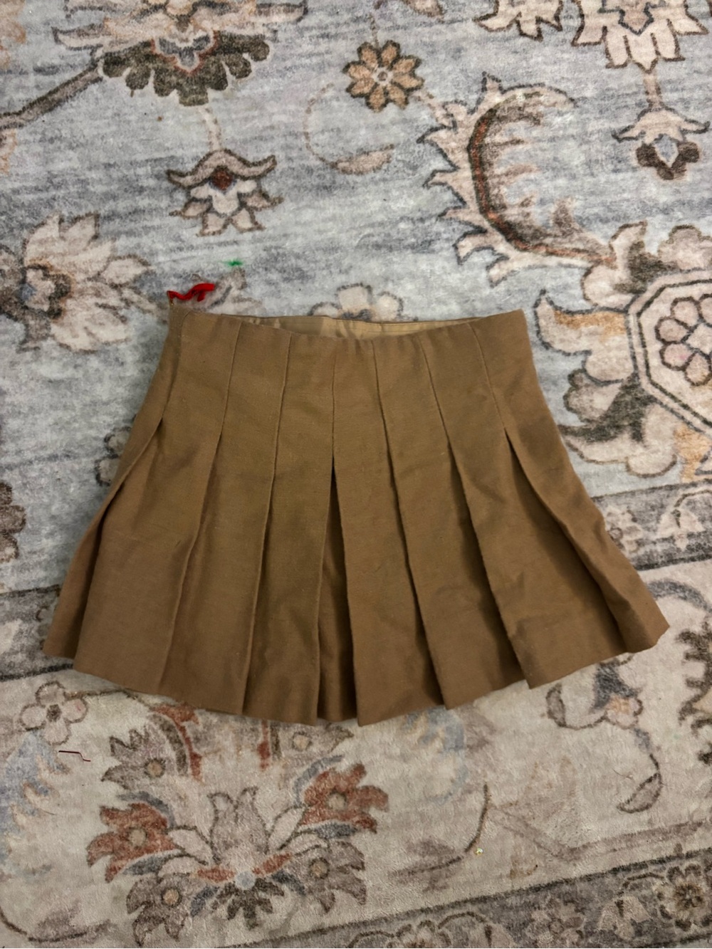 Crewcuts Tan Pleated Tennis Mini Skirt